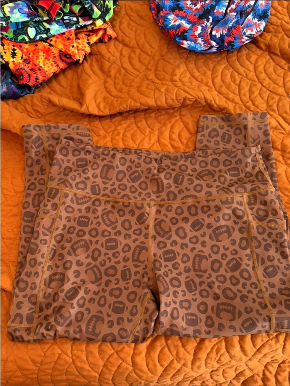 Constantly Varied Gear Brown Leopard Football Print Leggings